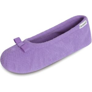 image:imageisotoner Womens Diamond Microterry Ballerina SlippersWisteria