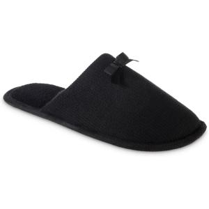 image:imageisotoner Womens Waffle Knit Clog Slippers Black 95105
