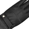 image:imageisotoner mens Lined Stretch Faux Leather Touchscreen Gloves With Knit Cuff and Adjustable WristBlack