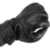 image:imageisotoner mens Lined Stretch Faux Leather Touchscreen Gloves With Knit Cuff and Adjustable WristBlack
