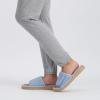 image:imageisotoner Womens IndoorOutdoor Adjustable Diamond Microterry Slide Slipper With Memory Foam ComfortBlue Fog