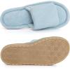 image:imageisotoner Womens IndoorOutdoor Adjustable Diamond Microterry Slide Slipper With Memory Foam ComfortBlue Fog