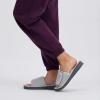 image:imageisotoner Womens IndoorOutdoor Adjustable Diamond Microterry Slide Slipper With Memory Foam ComfortLight Heather Grey