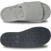 image:imageisotoner Womens IndoorOutdoor Adjustable Diamond Microterry Slide Slipper With Memory Foam ComfortLight Heather Grey