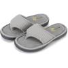 image:imageisotoner Womens IndoorOutdoor Embroidered Seersucker Flip Flop Slippers With Memory Foam ComfortGrey