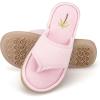image:imageisotoner Womens IndoorOutdoor Embroidered Seersucker Flip Flop Slippers With Memory Foam ComfortPink