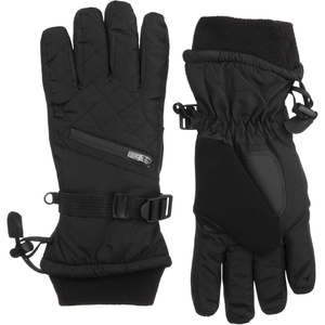 image:imageisotoner Womens Ski Gloves Waterproof and Windproof Insulated for Cold Weather Black SM