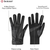 image:imageisotoner womens Stretch Faux Leather Touchscreen GlovesBlack Faux Leather