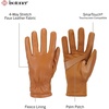 image:imageisotoner womens Stretch Faux Leather Touchscreen GlovesBuckskin