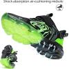 imageJMFCHI Boys Girls Kids Sneakers Knitted Mesh Sports Shoes Breathable Lightweight Running Shoes for Kids Fashion Athletic Casual ShoesBlack Green8167