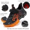 imageJMFCHI Boys Girls Kids Sneakers Knitted Mesh Sports Shoes Breathable Lightweight Running Shoes for Kids Fashion Athletic Casual ShoesBlack Orange8167