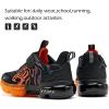 imageJMFCHI Boys Girls Kids Sneakers Knitted Mesh Sports Shoes Breathable Lightweight Running Shoes for Kids Fashion Athletic Casual ShoesBlack Orange8167
