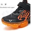 imageJMFCHI Boys Girls Kids Sneakers Knitted Mesh Sports Shoes Breathable Lightweight Running Shoes for Kids Fashion Athletic Casual ShoesBlack Orange8167