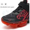 imageJMFCHI Boys Girls Kids Sneakers Knitted Mesh Sports Shoes Breathable Lightweight Running Shoes for Kids Fashion Athletic Casual ShoesBlack Red8167