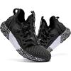 imageJMFCHI Boys Girls Kids Sneakers Knitted Mesh Sports Shoes Breathable Lightweight Running Shoes for Kids Fashion Athletic Casual ShoesBlack8082