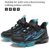 imageJMFCHI Boys Girls Kids Sneakers Knitted Mesh Sports Shoes Breathable Lightweight Running Shoes for Kids Fashion Athletic Casual ShoesBlackBlue8169