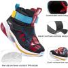 imageJMFCHI Boys Girls Kids Sneakers Knitted Mesh Sports Shoes Breathable Lightweight Running Shoes for Kids Fashion Athletic Casual ShoesBlackBlueRed8127