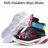 imageJMFCHI Boys Girls Kids Sneakers Knitted Mesh Sports Shoes Breathable Lightweight Running Shoes for Kids Fashion Athletic Casual ShoesBlackBlueRed8127