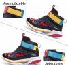 imageJMFCHI Boys Girls Kids Sneakers Knitted Mesh Sports Shoes Breathable Lightweight Running Shoes for Kids Fashion Athletic Casual ShoesBlackBlueRed8127