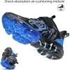 imageJMFCHI Boys Girls Kids Sneakers Knitted Mesh Sports Shoes Breathable Lightweight Running Shoes for Kids Fashion Athletic Casual ShoesBlackEnergy Blue8167