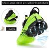 imageJMFCHI Boys Girls Kids Sneakers Knitted Mesh Sports Shoes Breathable Lightweight Running Shoes for Kids Fashion Athletic Casual ShoesBlackGreen8100