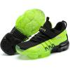 imageJMFCHI Boys Girls Kids Sneakers Knitted Mesh Sports Shoes Breathable Lightweight Running Shoes for Kids Fashion Athletic Casual ShoesBlackGreen8100