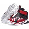 imageJMFCHI Boys Girls Kids Sneakers Knitted Mesh Sports Shoes Breathable Lightweight Running Shoes for Kids Fashion Athletic Casual ShoesBlackRed8127