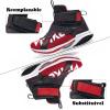imageJMFCHI Boys Girls Kids Sneakers Knitted Mesh Sports Shoes Breathable Lightweight Running Shoes for Kids Fashion Athletic Casual ShoesBlackRed8127