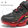 imageJMFCHI Boys Girls Kids Sneakers Knitted Mesh Sports Shoes Breathable Lightweight Running Shoes for Kids Fashion Athletic Casual ShoesBlackRed8169