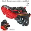 imageJMFCHI Boys Girls Kids Sneakers Knitted Mesh Sports Shoes Breathable Lightweight Running Shoes for Kids Fashion Athletic Casual ShoesBlackRed8169