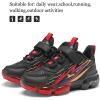 imageJMFCHI Boys Girls Kids Sneakers Knitted Mesh Sports Shoes Breathable Lightweight Running Shoes for Kids Fashion Athletic Casual ShoesBlackRed8169