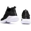 imageJMFCHI Boys Girls Kids Sneakers Knitted Mesh Sports Shoes Breathable Lightweight Running Shoes for Kids Fashion Athletic Casual ShoesBlackWhite