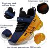 imageJMFCHI Boys Girls Kids Sneakers Knitted Mesh Sports Shoes Breathable Lightweight Running Shoes for Kids Fashion Athletic Casual ShoesBlue Yellow8100