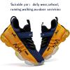 imageJMFCHI Boys Girls Kids Sneakers Knitted Mesh Sports Shoes Breathable Lightweight Running Shoes for Kids Fashion Athletic Casual ShoesBlue Yellow8100