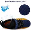 imageJMFCHI Boys Girls Kids Sneakers Knitted Mesh Sports Shoes Breathable Lightweight Running Shoes for Kids Fashion Athletic Casual ShoesBlue Yellow8100
