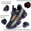imageJMFCHI Boys Girls Kids Sneakers Knitted Mesh Sports Shoes Breathable Lightweight Running Shoes for Kids Fashion Athletic Casual ShoesBlue8100
