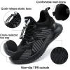 imageJMFCHI Boys Girls Kids Sneakers Knitted Mesh Sports Shoes Breathable Lightweight Running Shoes for Kids Fashion Athletic Casual ShoesClassic Black