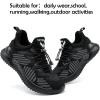 imageJMFCHI Boys Girls Kids Sneakers Knitted Mesh Sports Shoes Breathable Lightweight Running Shoes for Kids Fashion Athletic Casual ShoesClassic Black