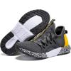 imageJMFCHI Boys Girls Kids Sneakers Knitted Mesh Sports Shoes Breathable Lightweight Running Shoes for Kids Fashion Athletic Casual ShoesDarkgrey8082