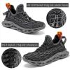 imageJMFCHI Boys Girls Kids Sneakers Knitted Mesh Sports Shoes Breathable Lightweight Running Shoes for Kids Fashion Athletic Casual ShoesGrey8108