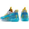 imageJMFCHI Boys Girls Kids Sneakers Knitted Mesh Sports Shoes Breathable Lightweight Running Shoes for Kids Fashion Athletic Casual ShoesGreyBlue8100