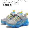 imageJMFCHI Boys Girls Kids Sneakers Knitted Mesh Sports Shoes Breathable Lightweight Running Shoes for Kids Fashion Athletic Casual ShoesGreyBlue8169