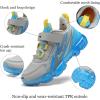 imageJMFCHI Boys Girls Kids Sneakers Knitted Mesh Sports Shoes Breathable Lightweight Running Shoes for Kids Fashion Athletic Casual ShoesGreyBlue8169