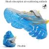 imageJMFCHI Boys Girls Kids Sneakers Knitted Mesh Sports Shoes Breathable Lightweight Running Shoes for Kids Fashion Athletic Casual ShoesGreyBlue8169