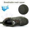 imageJMFCHI Boys Girls Kids Sneakers Knitted Mesh Sports Shoes Breathable Lightweight Running Shoes for Kids Fashion Athletic Casual ShoesOlive Green