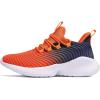 imageJMFCHI Boys Girls Kids Sneakers Knitted Mesh Sports Shoes Breathable Lightweight Running Shoes for Kids Fashion Athletic Casual ShoesOrange8091