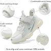 imageJMFCHI Boys Girls Kids Sneakers Knitted Mesh Sports Shoes Breathable Lightweight Running Shoes for Kids Fashion Athletic Casual ShoesWhite8169