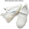 imageJMFCHI Boys Girls Kids Sneakers Knitted Mesh Sports Shoes Breathable Lightweight Running Shoes for Kids Fashion Athletic Casual ShoesWhite8169
