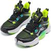 imageJMFCHI Kids Basketball Shoes Hightop Sports Shoes Sneakers Durable Laceup NonSlip Running Shoes Secure for Little Kids Big Kids and Boys GirlsBlackGreen8171