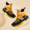 imageJMFCHI Kids Basketball Shoes Hightop Sports Shoes Sneakers Durable Laceup NonSlip Running Shoes Secure for Little Kids Big Kids and Boys GirlsBlackOrange8119